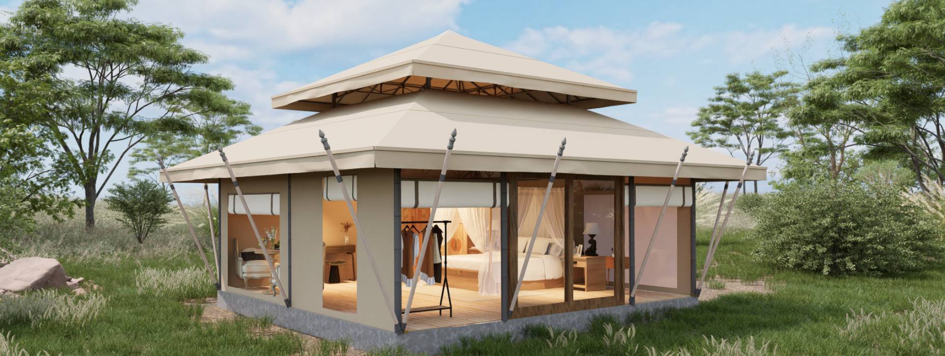 萝岗区户外野奢帐篷